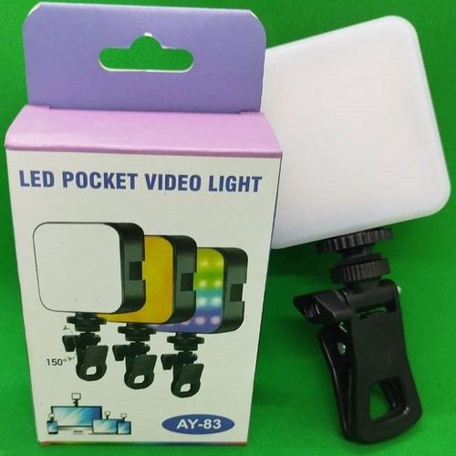 AY-83 LED Pocket Video Light – RGB Adjustable Lighting for Photography, Streaming & Content Creation