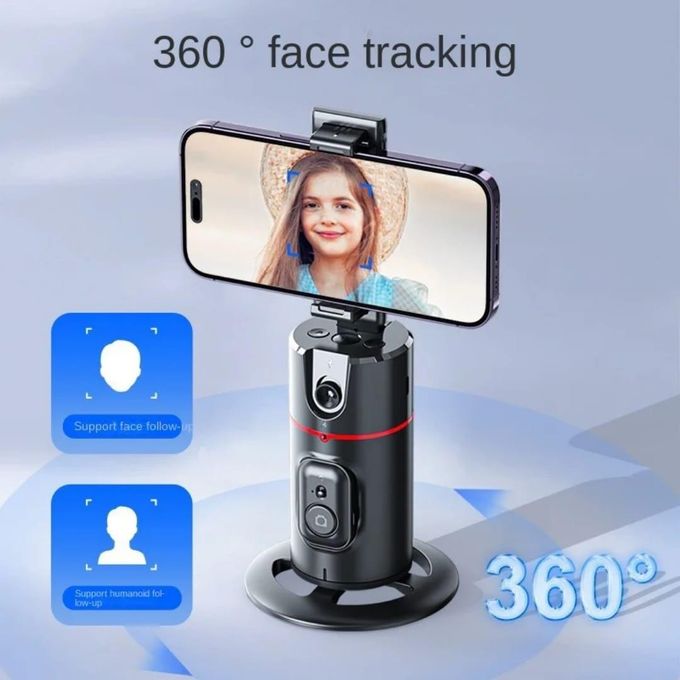 Portable Q12 intelligent 360 rotation AI face Tracking smart gimbal stabilizer phone holder for vedio shooting