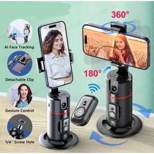 Portable Q12 intelligent 360 rotation AI face Tracking smart gimbal stabilizer phone holder for vedio shooting