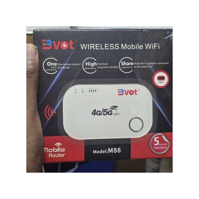 BVOT Portable Wireless Wifi Mifi Hotspot 4G/5G – Universal Pocket Router For Reliable Internet On Airtel, Safaricom, And Telkom