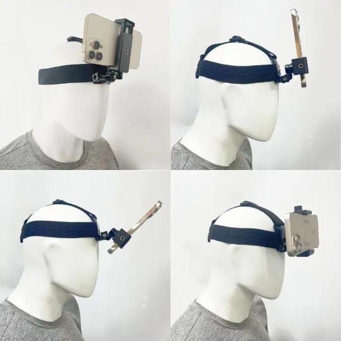 Bn Head Mounted Camera Holder With Adjustable Nylon Strap for Most Head Sizes, Mobile Phone POV Mount for Cycling, Fishing, Motorcycling and Other Outdoor Sports plus smartphone bluetooth shuttle