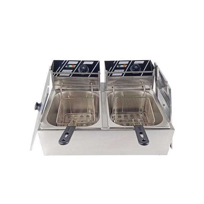 OwnGreat 12L Double Baskets Chicken And Chips Electric Fryer (6+6)L
