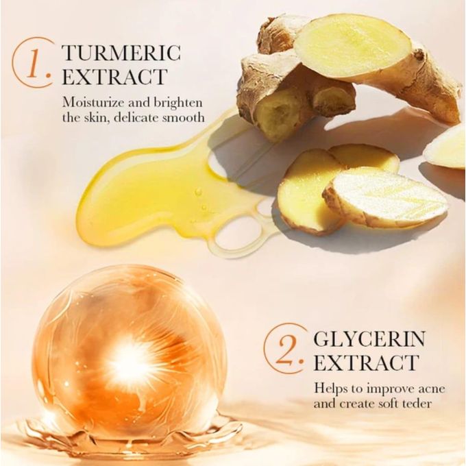 2 in 1, Sadoer Turmeric Cream + Tumeric Serum, the Combination of Sadoer Tumeric Cream and Turmeric Serum Guarantees Like Vitamin C, Deep Hydration, inhibits Acne formation, Lighten Acne Marks, Sooth