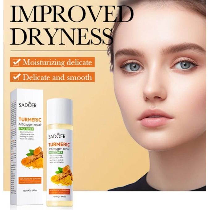 2 in 1, Sadoer Turmeric Cleanser + Sadoer Tumeric Toner, Combined Tumeric Cleanser and Turmeric Face Toner for Revitalized Skin, Deep Hydration like Vitamin C, Skin Soothing, Eliminate Dark Marks