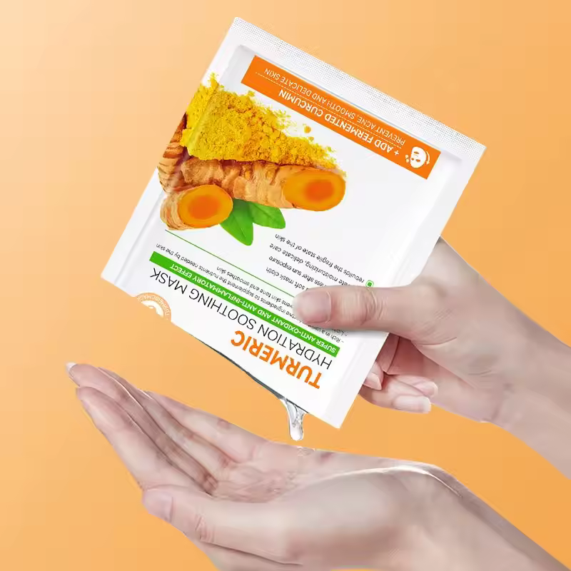 5 in 1 Set, Sadoer Turmeric Toner + 2 Face Mask + Turmeric Cream + Tumeric Cleanser , Can Combine with Vitamin C, Helps in Oil Control, Soothing, Lighten Acne Dark Marks, Prevent Acnes, Deep Hydration