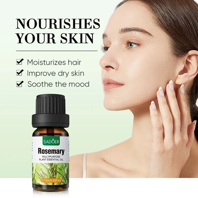Sadoer 3 Pieces  Rosemary Essential Oil, Multipurpose Plant Essential Oil for   Aromatherapy essential Oil , Air diffuser Essential Oil , For Hair Care, Skin Care and Bathing