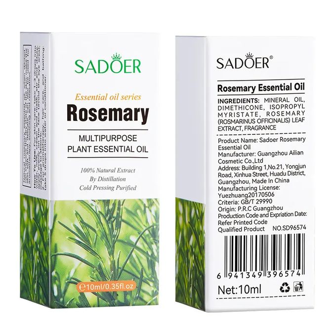 Sadoer 3 Pieces  Rosemary Essential Oil, Multipurpose Plant Essential Oil for   Aromatherapy essential Oil , Air diffuser Essential Oil , For Hair Care, Skin Care and Bathing