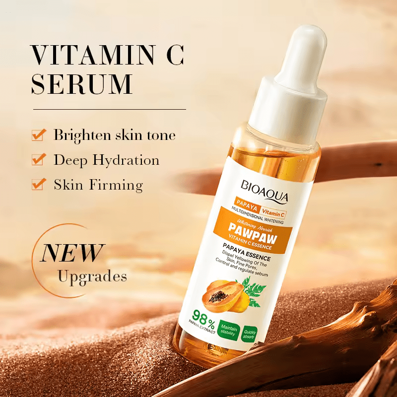 3 in 1 , Bioaqua Paw Paw Vitamin C Essence + Salicylic Acne Treatment Essence + Salicylic Acid Acne Removal Cleanser, For Acne Treatment, Oiul Control, Pore Shrinking , Anti Oxidation, Remove Acne
