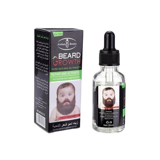 2 Pieces, Aichun Beard Oil, Aichun Beard Browth Oil for Beard Growth Hair Activation, Can use with Derma Roller for Quick results, Beard Care, with natural ingridients