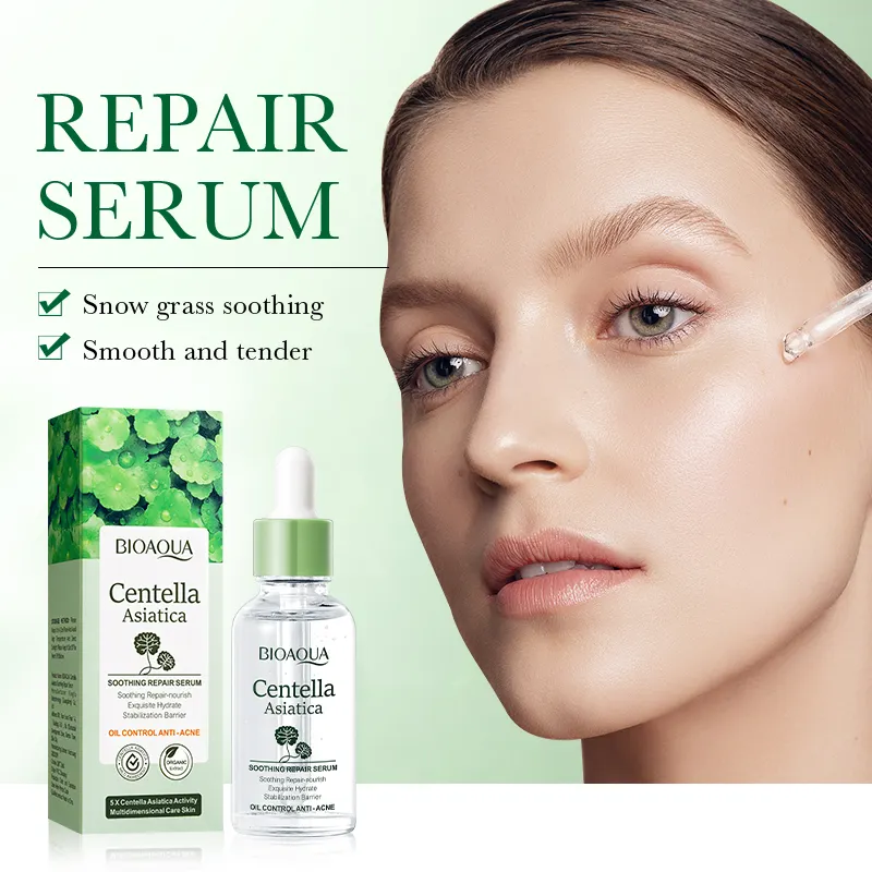 Sadoer Centella Asiatica Soothing Repair Serum, Oil Control, Anti Acne, Soothing Repair and Nourish, Can add Vitamin C, Fades Skin Sensitivity Redness, Makes Skin Tender and Smooth