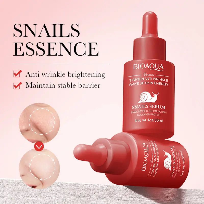 Sadoer 5 Serums Set, Vitamin C Face Serum+ Rose Water + Pomegranate Face Brightening + Snail Collagen Serum + AHA BHA Serum + Moisturizing, Fade Dark Marks, Repair Acne ,  Brightening, Anti Wrinkles