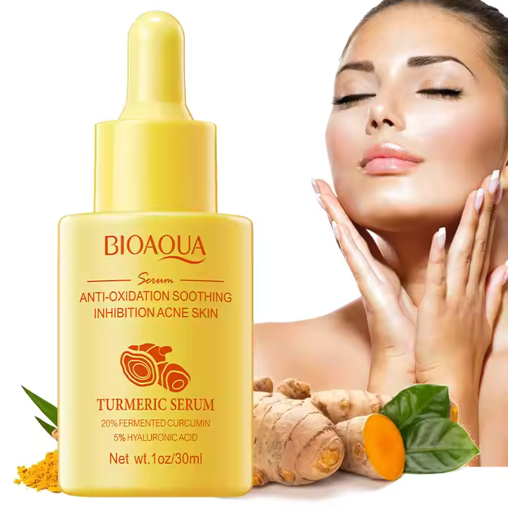 5 in 1 Sadoer Turmeric Set, Tumeric Cleanser + Face Serum +Face Toner + Face Cream + Collagen Soap, with unparelled Vitamin C capabilities, Helps in Preven Acne, Sooth, Hydrate, Lighjten Acne Marks