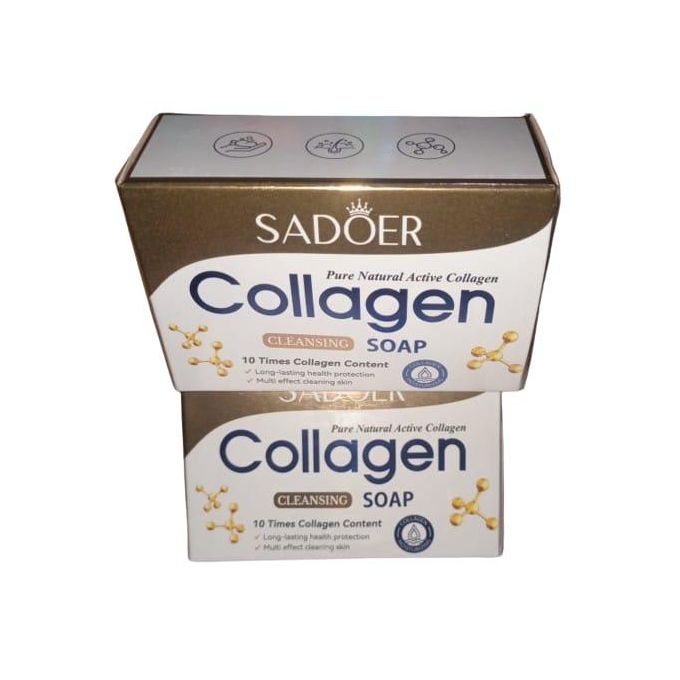 Sadoer  5 Pieces, Collagen Soap +  Retinol Caffeine Anti Wrinkles Serum Like Vitamin C + 2 Pieces Face Mask Moisturizing Face Mask + Collagen Cream Anti Aging Collagen Cream,, smoothin
