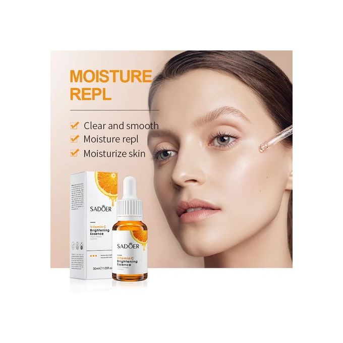 2 Pieces Set, SADOER Vitamin C Face Brightening Serum + BIOAQUA Retinol Serum Skin Firming, Anti Wrinkles Serum, Evens Skin Tone, Whiten Dark Spots