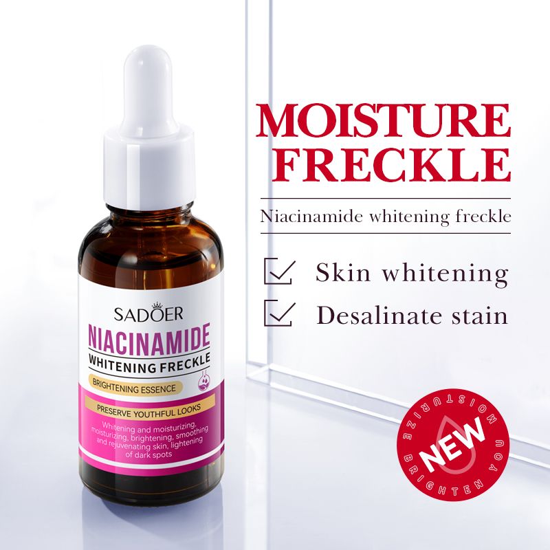 SADOER Niacinamide Serum, Nicotinamide  Dispels Freckles and Whitens Dark Spots, Repair Skin Barrier, Fade Hyperpigmentation, Like Vitamin C, Enhances Skin Glow, Nourish