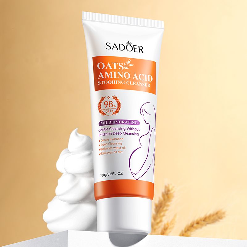 SADOER  Oats Amino Acid Soothing Cleanser, For Mild Hydration, Gentle Cleansing, Deep Cleansing, Removes Dirt and Oil, Removes Old Keratin Making skin Fresh and Soft