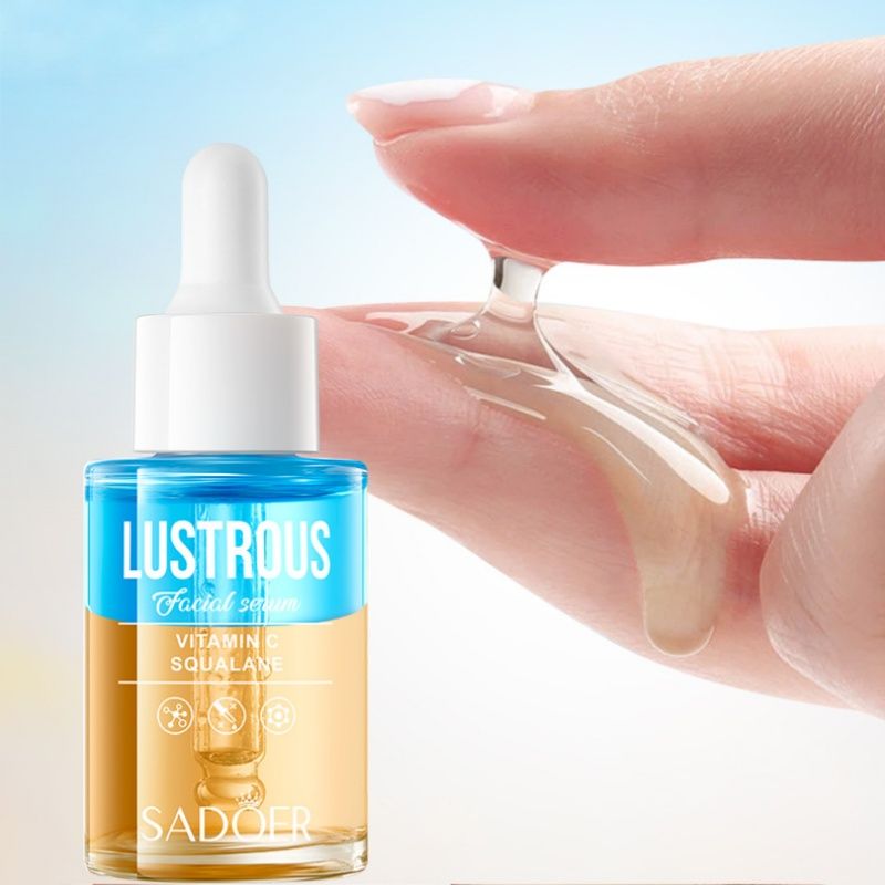 Sadoer 3 Serums ,Lustrous Vitamin C Squalane Face Serum + AHA BHA Salicylic  Fruit Acid , Oil Control And Acne Treatment Salicylic Acid + Salicylic Acid Acne Treatment Essenceand Even Ski Serum