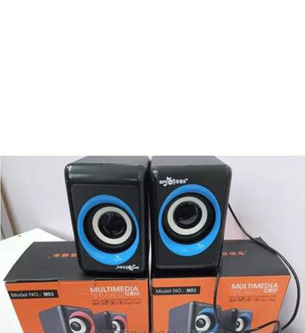 Multimedia speaker M03 small classics multimedia computer speaker Audio desktop USB and jack pin multimedia Speaker wired USB Powered Multimedia Small Sound
