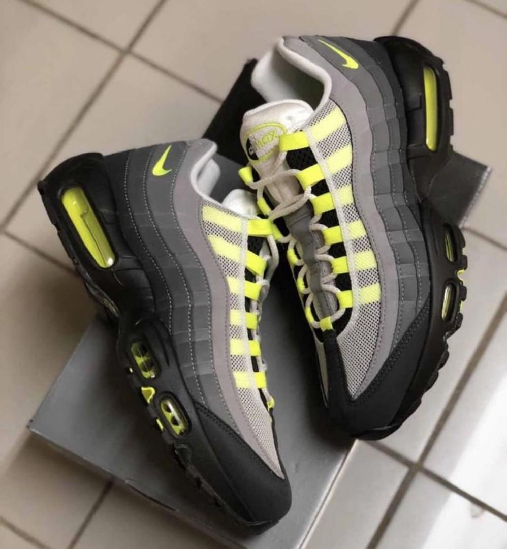 ORIGINAL AIRMAX 95 OG NEON GREEN, VINTED BLACK AND WHITE (BEST SHOP FOR AIRFORCE 1, AIR FORCE, AIRMAX, AIR MAX, AIR JORDAN)