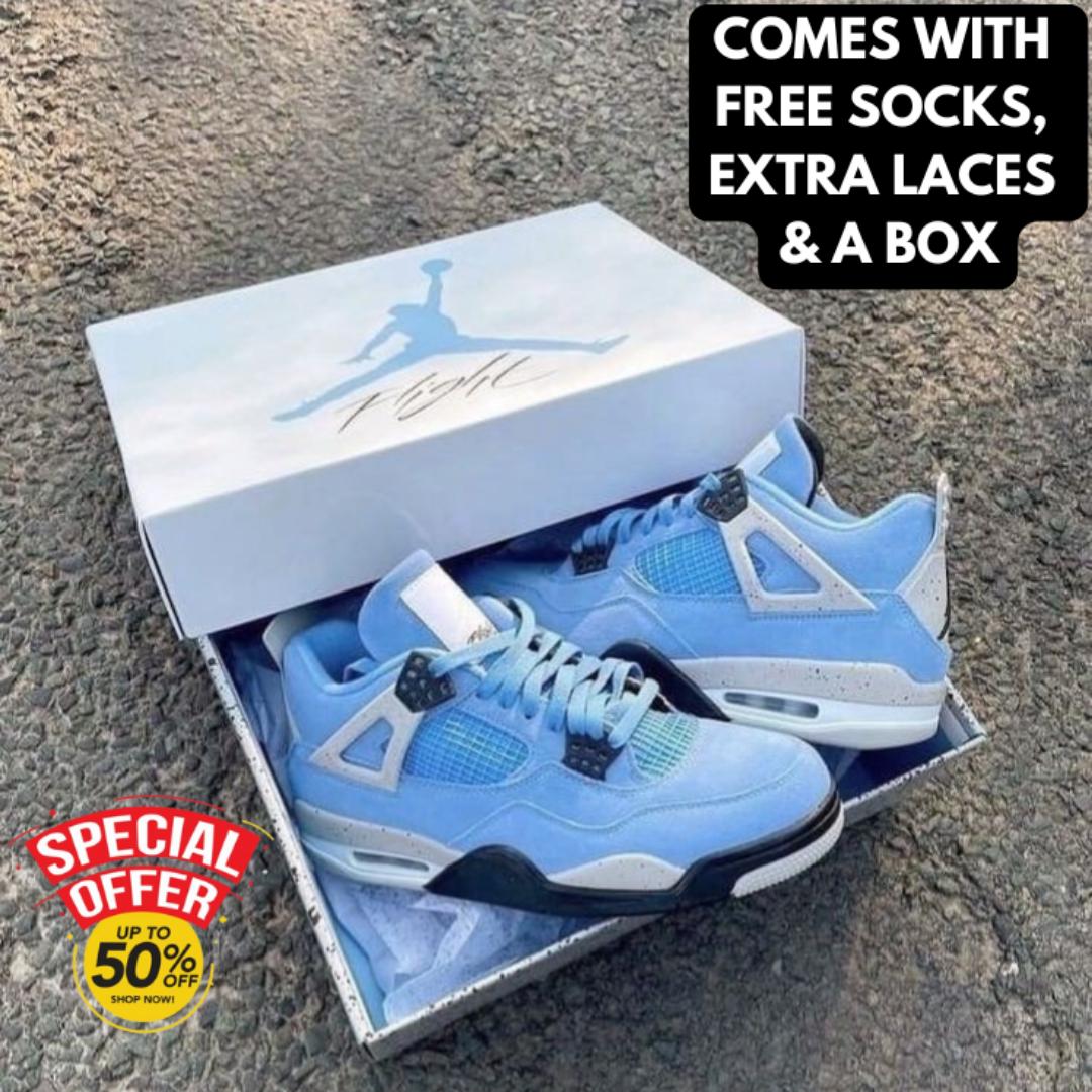 ORIGINAL AIR JORDAN 4 RETRO, UNIVERSITY BLUE' (BEST SHOP FOR AIRFORCE, AIR FORCE, AIR JORDAN, AIR MAX, AIRMAX)