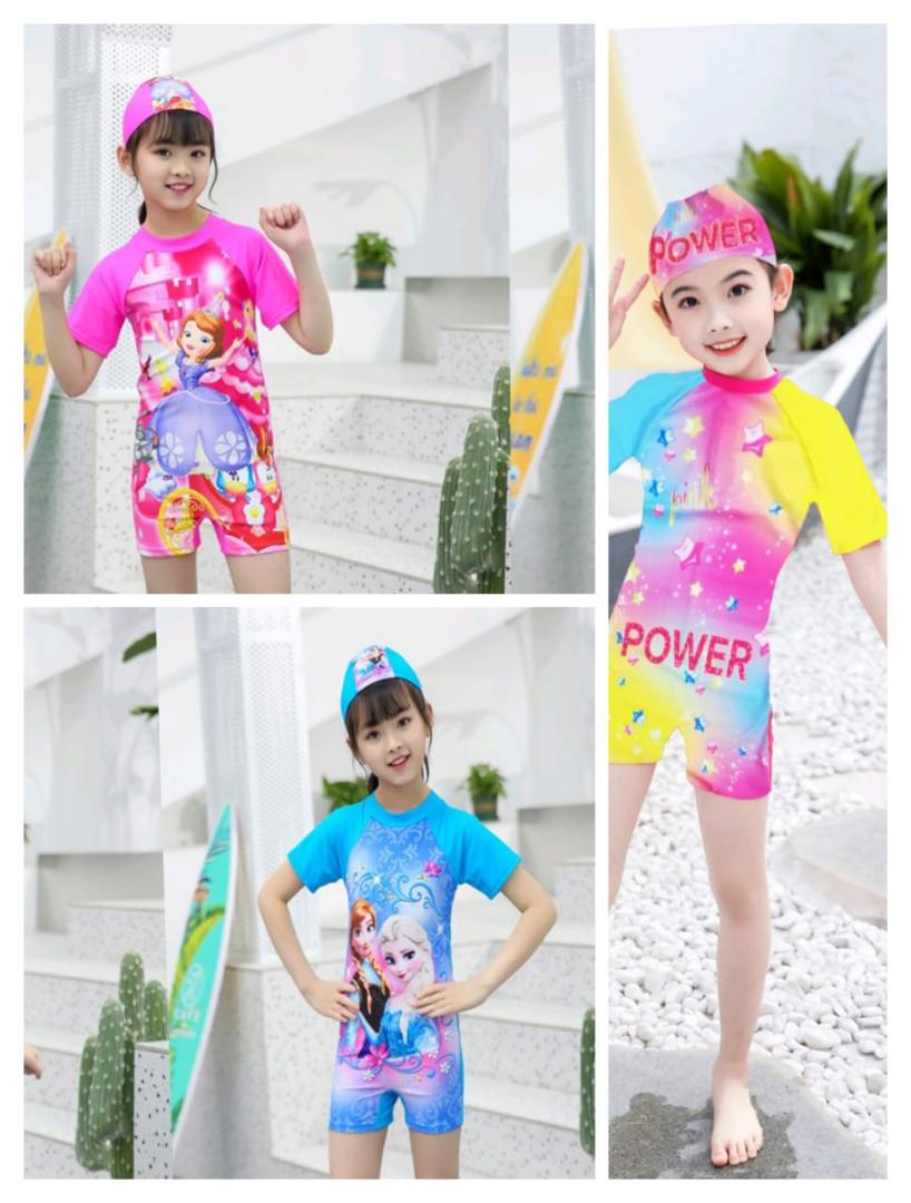CARTOONS KIDS SWIMMING COSTUME, VERY COMFORTABLE AND COLOURFULL, VERY DESCENT FOR BOYS AND GIRLS.