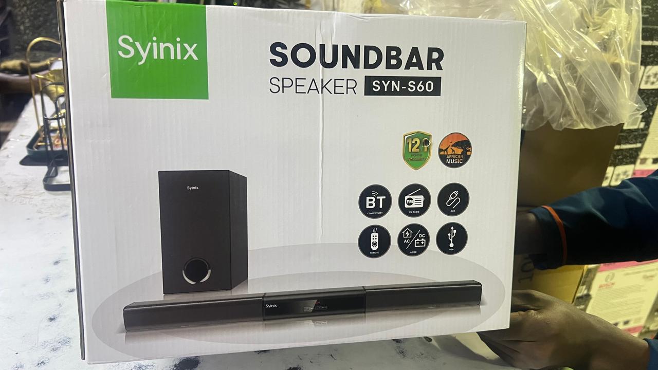 Synix powerful sound bar speaker Bluetooth fm , aux  remote ac and dc and usb,Soundbar for TV, for PC, Gaming, Surround Sound System TV Sound Bar Speakers, Home Theater with Bluetooth, HDMI, AUX, USB,