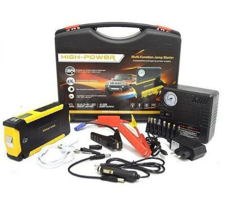 High Power Quality Portable Car Jump Starter Kit With Tyre Inflator / Air Compressor