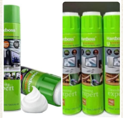 Handboss Universal Foam Cleaning Agent, Cleaning Experts, Spray on desired surface from a distance of 20cm, Gently wipe the surface with the soft fabric, Surface of Office equipment