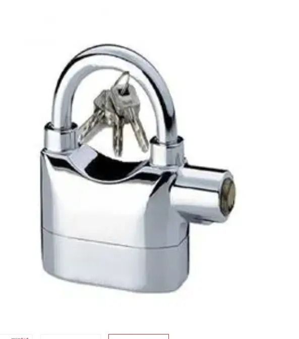 Kin Bar Tamper-proof Security Alarm Padlock Lock (Big)