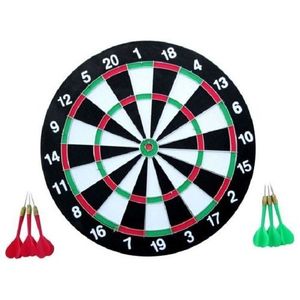 17 inches Dart board game set with 6 darts. To be played Indoor/Outdoor
Safe, fun and light-weight
Has a strong target for you to liberally hurl the dart
Includes 6 good-quality darts