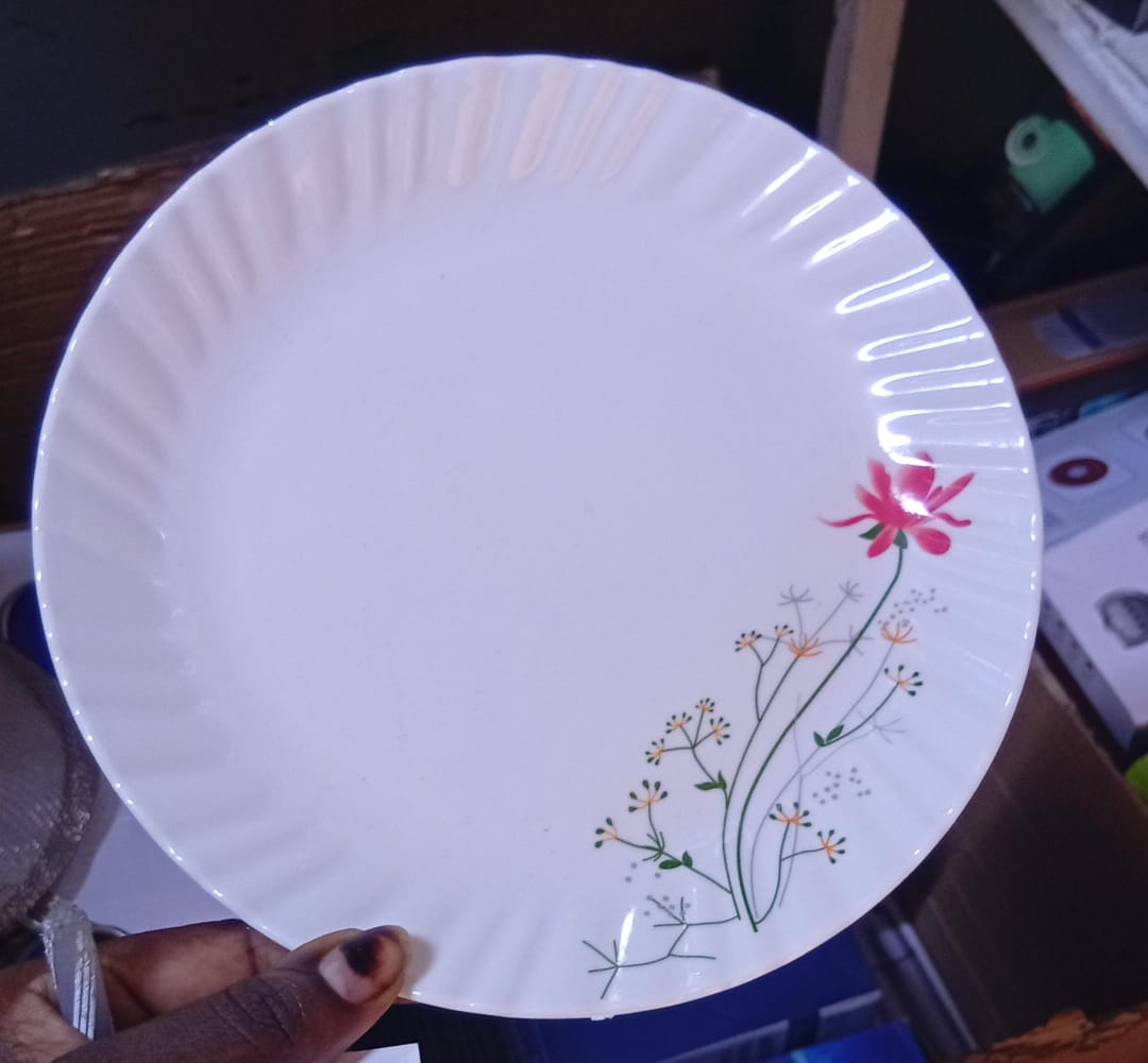✔️😎Melamine 6pcs FLOWER Classy Dinner Plates▪️📌.Dishwasher safe with lasting patterns

unbreakable.

Break and chip resistance for carefree durability

Stack ability for cupboard space efficiency

P