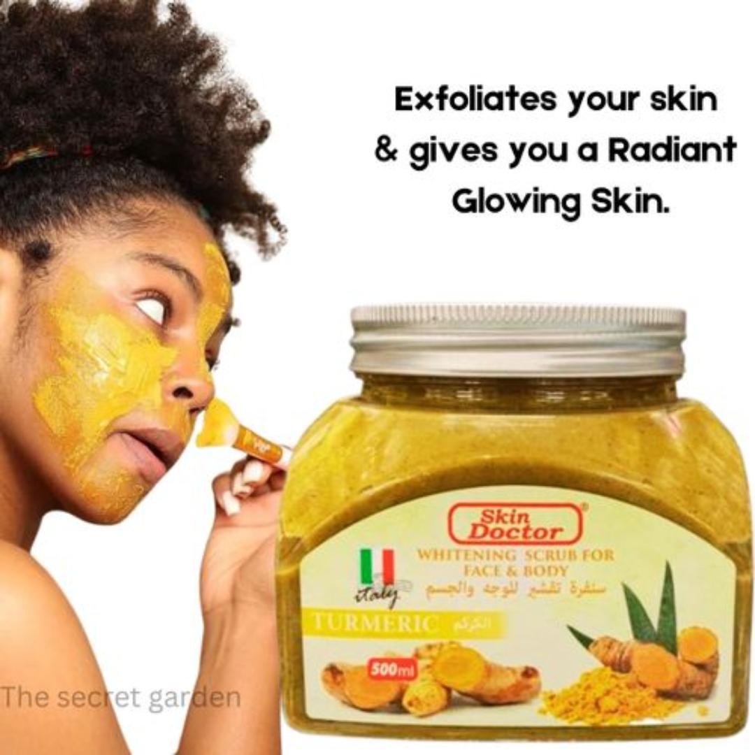 Skin Doctor Turmeric Whitening Scrub For Face & Body Skin Doctor Tumeric Scrub, 500ml