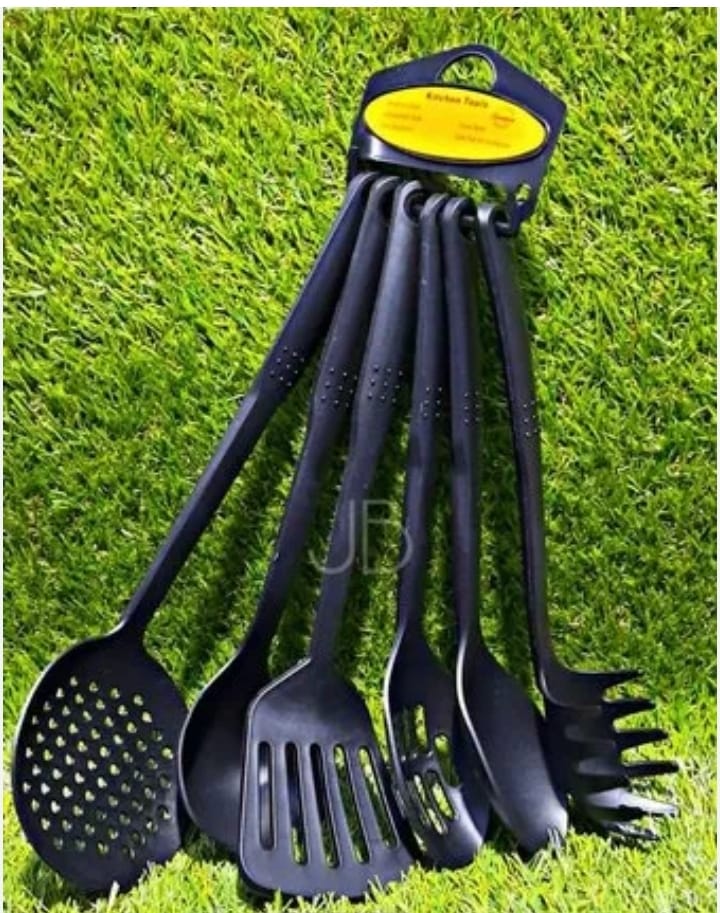 Plastic silicon spoon set   6pcs