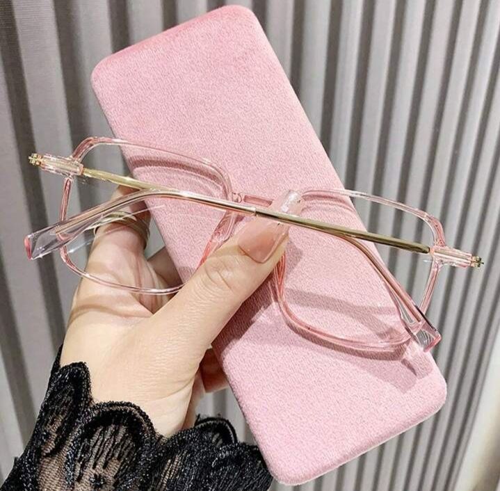 Simple Elegant Anti Blue Light and UV400 Blocking Computer Glasses Square Optical Frame Women's Eyewear (Case Not Included)