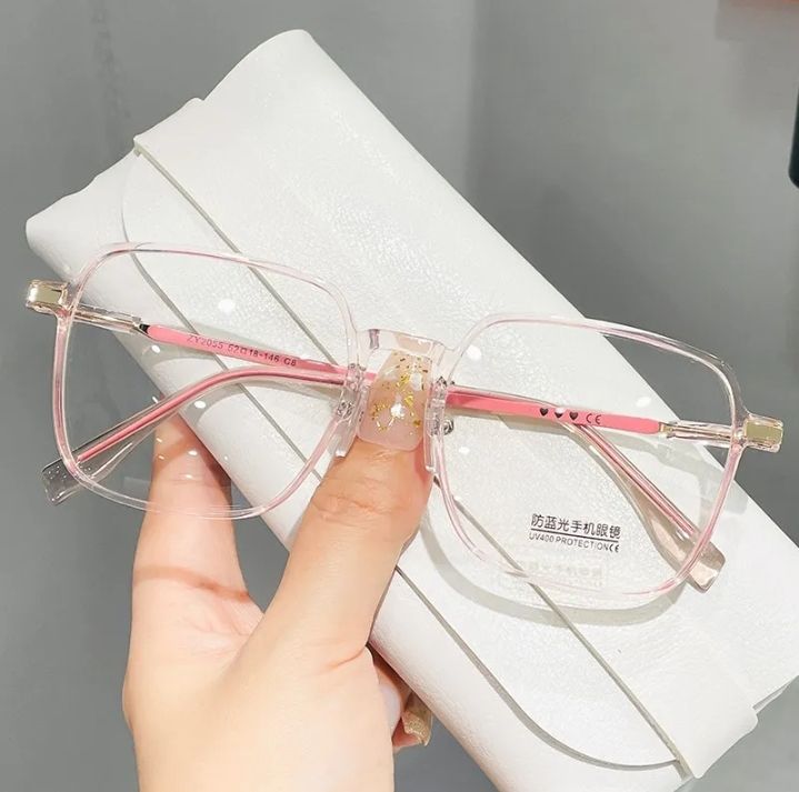 Simple Elegant Anti Blue Light and UV400 Blocking Computer Glasses Square Optical Frame Women's Eyewear (Case Not Included)