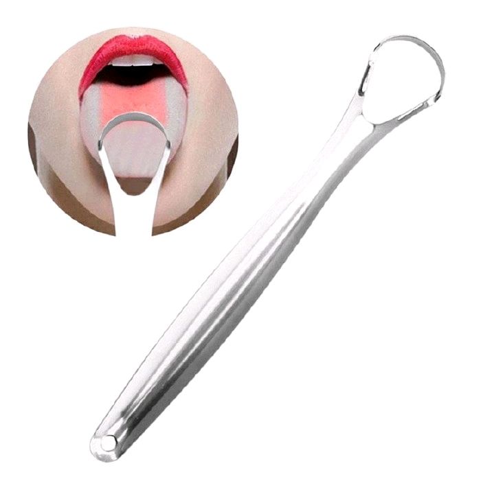 Arc Tongue Scraper Tongue Coating Cleaner Stainless Steel Tongue Brush (1 Piece)