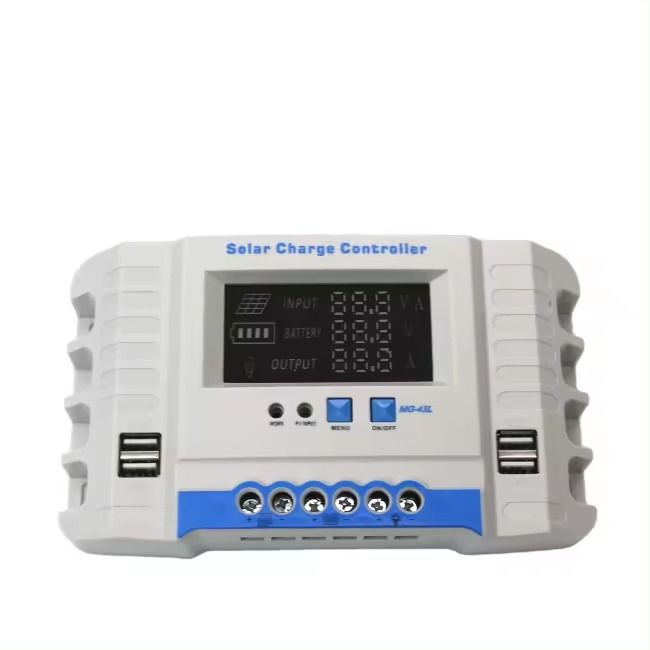 Power System with USB PWM Solar Charge Controller with LCD display