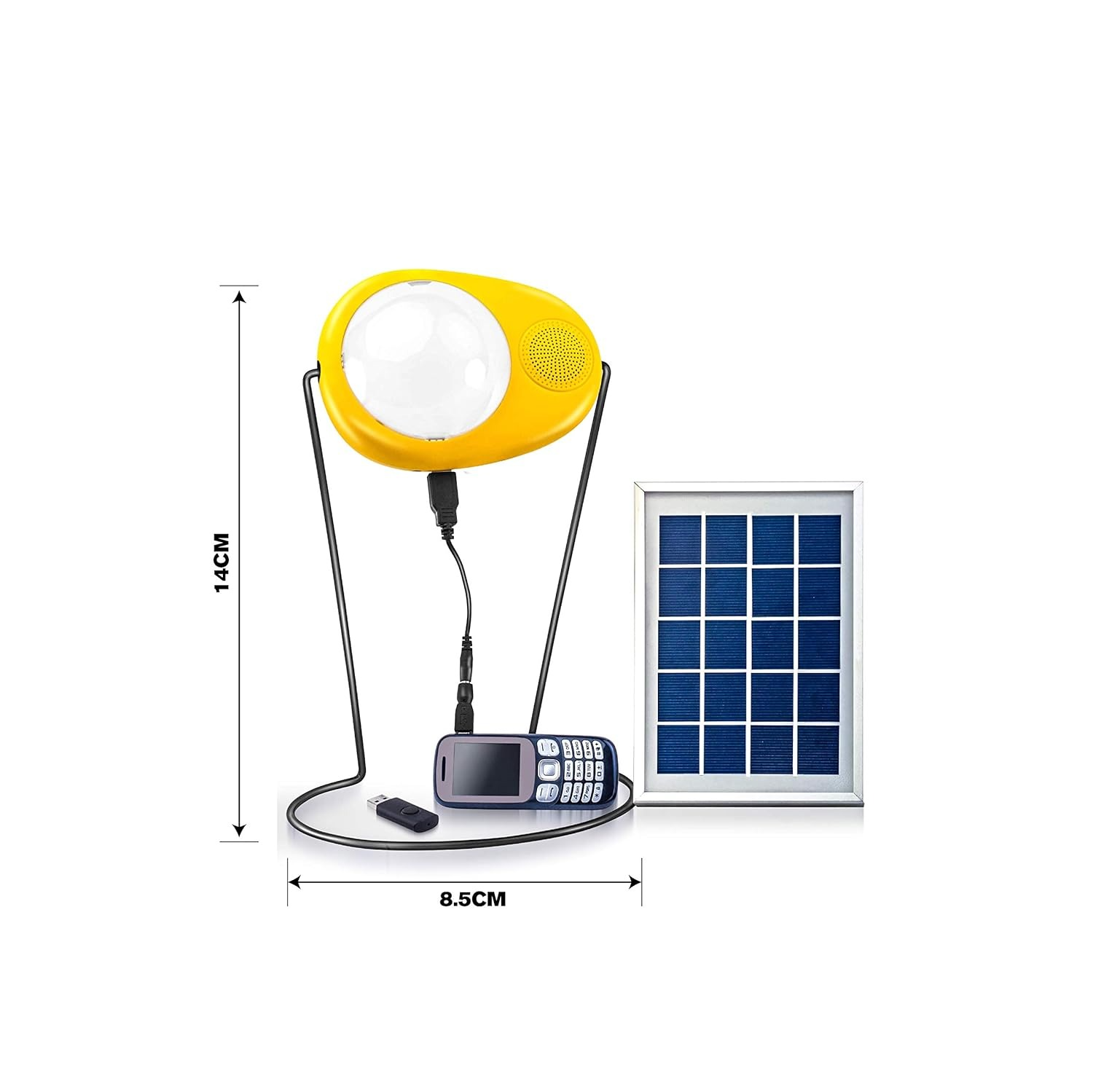 Sun King Boom [3-in-1] Portable Solar Lamp with FM, MP3, and USB Mobile Charging