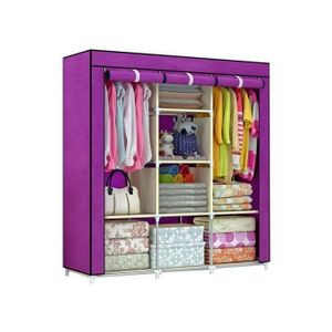 Metallic Wardrobe Assemble Closets Portable Home Storage Small Furniture with Non Woven Cloth