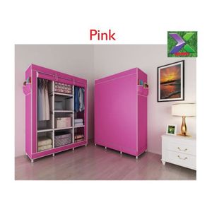 Metallic Wardrobe Assemble Closets Portable Home Storage Small Furniture with Non Woven Cloth