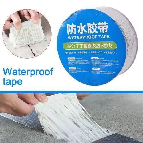Aluminium Foil Tape Waterproof Adhesive Rubber Tape Butyl Tape Sealing Tape Repair Tape For Leakage Waterproofing Water Tank Roof Pipe Window Seal Leak Wall Crack Repair 10m*5cm