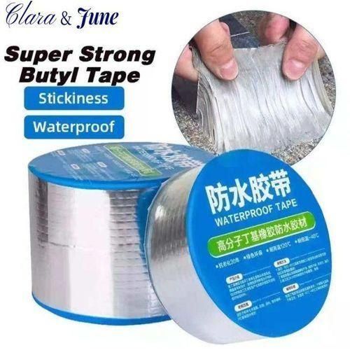 10m Super Strong Adhesive Waterproof Permanent Repair Aluminium Butyl Tape Rubber Foil Suitable For Roof Leak, Surface Crack, Window Sill Gap, Boat Sealing, Home Renovation