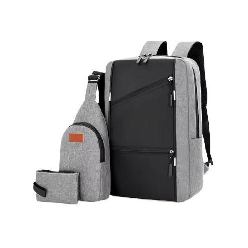 3 In 1 Men's Backpack Laptop Backpack Business Bag Men's Canvas Bag Student Bag With USB Port