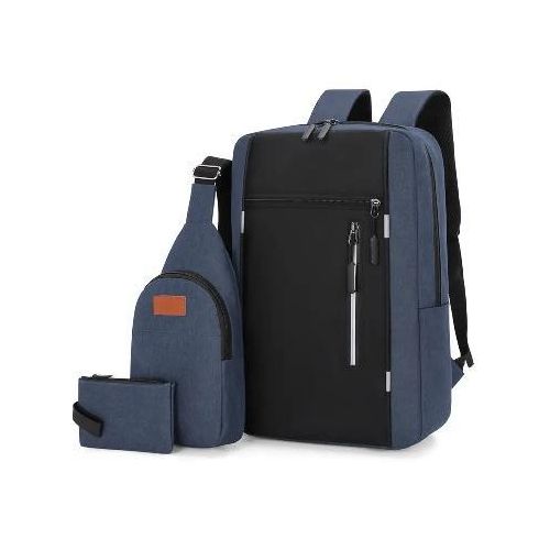 3 In 1 Men's Backpack Laptop Backpack Business Bag Men's Canvas Bag Student Bag With USB Port
