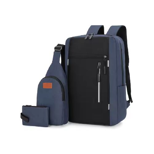 3 In 1 Men's Backpack Laptop Backpack Business Bag Men's Canvas Bag Student Bag With USB Port