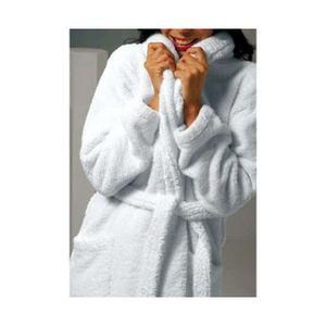 Fleece Bathrobe Long Shawl Collar Plush Robe- Unisex