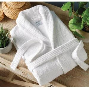 Fleece Bathrobe Long Shawl Collar Plush Robe- Unisex