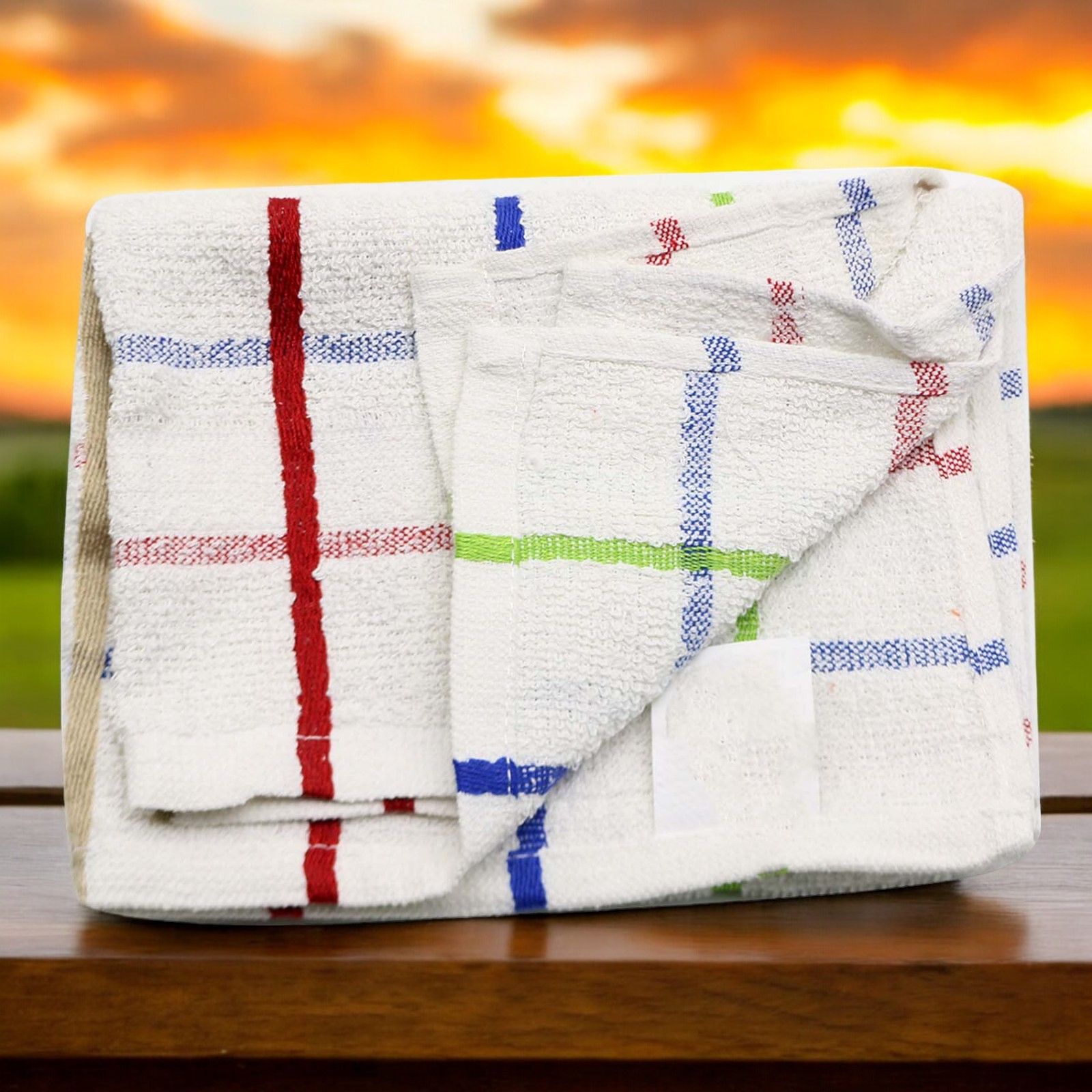 Premium Absorbent Dish Towels - Set of 6, Assorted Patterns perfect for tackling any kitchen task | Absorbent Dish Cloths 6 Pack Kitchen Towels, for Drying Dishes and Table checkered