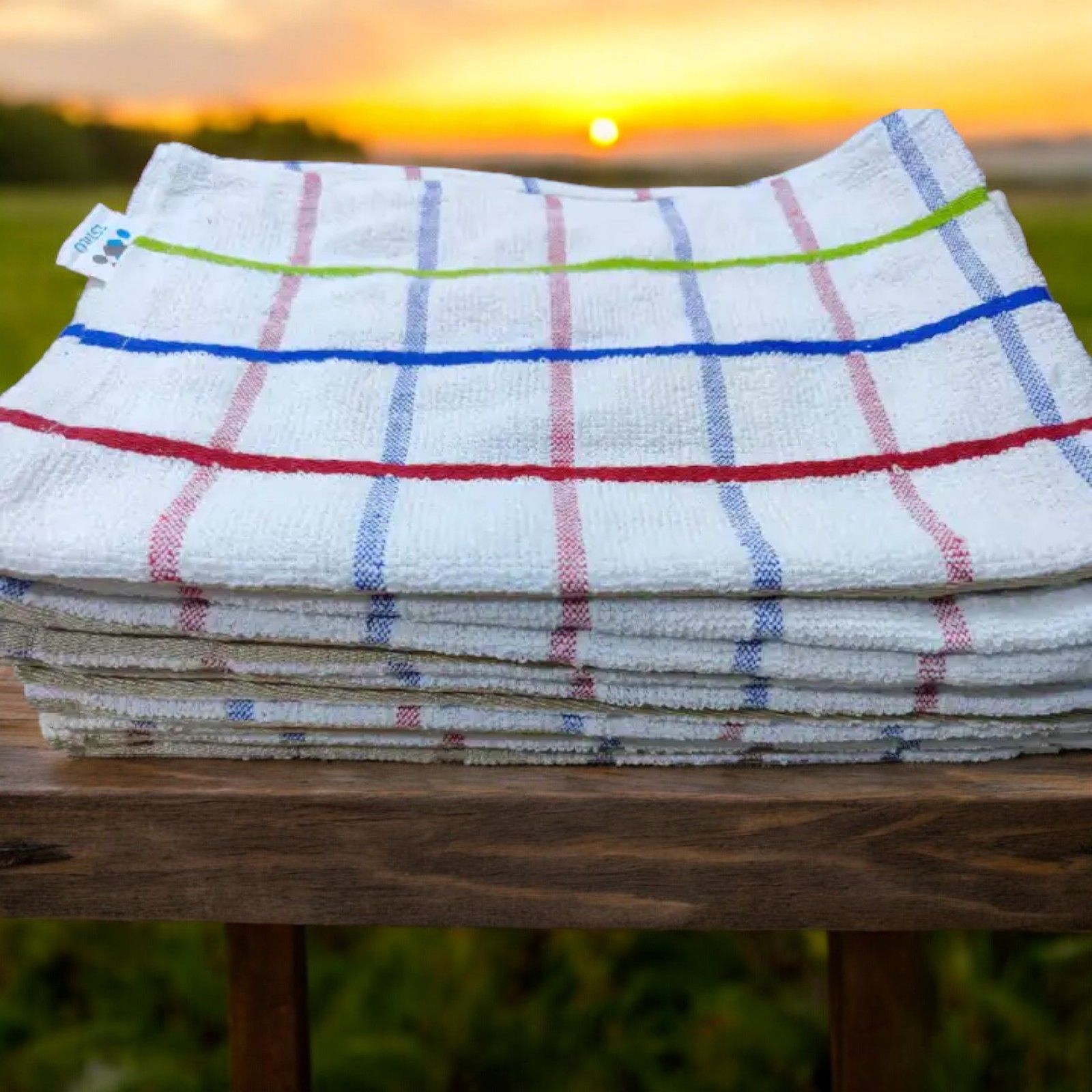 Premium Absorbent Dish Towels - Set of 6, Assorted Patterns perfect for tackling any kitchen task | Absorbent Dish Cloths 6 Pack Kitchen Towels, for Drying Dishes and Table checkered