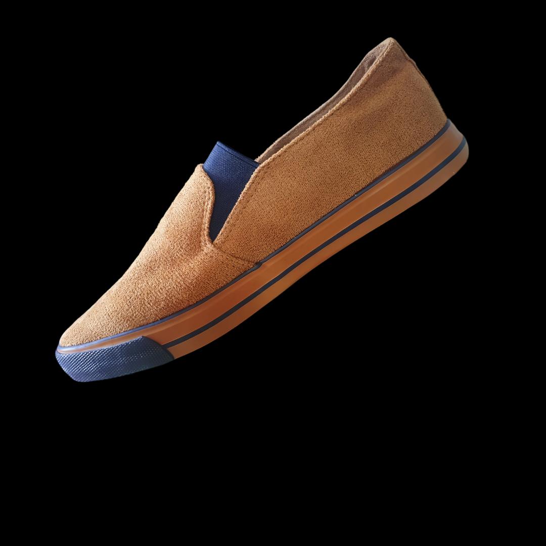 Men's High-Top Suede Slip-On Shoes - Stylish & Comfortable Casual Footwear For All-Day Wear-Brown